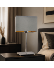 Lampka nocna do sypialni szara AMALFI GOLD