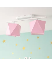 Nowoczesna lampa sufitowa dla dzieci z różowymi abażurami AKRON