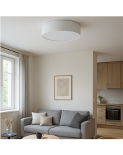 Jasnoszara lampa sufitowa do salonu DUBAJ fi - 50 cm
