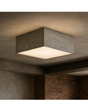 Designerska lampa sufitowa do salonu imitująca beton ALABAMA w stylu loftowym