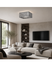 Designerska lampa sufitowa do salonu imitująca beton ALABAMA w stylu loftowym
