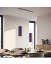 Fioletowa 2-płomienna lampa wisząca do kuchni MADERA w stylu prowansalskim