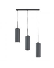 Podłużna lampa wisząca z trzema kloszami BORNEO w stylu skandynawskim