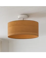 Nowoczesna lampa sufitowa do kuchni z abażurem imitującym fornir WENECJA ECO fi - 40 cm - kolor dąb sonoma