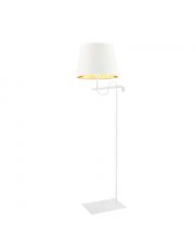 Biało-złota lampa podłogowa w stylu glamour BATA GOLD