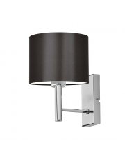 Klasyczna lampa ścienna do sypialni TEGU z brązowym kloszem