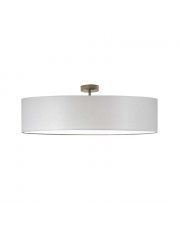 Okrągła lampa sufitowa LED do sypialni GRENADA  fi - 80 cm - kolor jasny szary