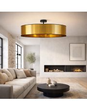 Złota lampa sufitowa do salonu w stylu glamour 80 cm GRENADA MIRROR fi - 80 cm