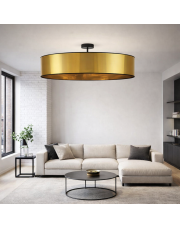 Złoty plafon sufitowy do salonu w stylu glamour GRENADA MIRROR fi - 100 cm
