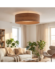 Duża 80 cm lampa sufitowa do sypialni w stylu skandynawskim MEDINA ECO fi - 80 cm