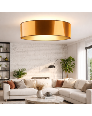 Designerska lampa sufitowa do salonu w kolorze miedzianym MEDINA MIRROR fi - 80 cm