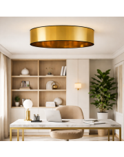 Nowoczesna lampa sufitowa do biura złota glamour MEDINA MIRROR fi - 100 cm