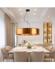 Duża lampa wisząca nad stół w stylu glamour PORTO MIRROR fi - 80 cm 