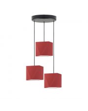 Geometryczna lampa wisząca MAJORKA w kolorze czerwonym