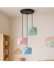 Kolorowa 3 punktowa lampa wisząca do pokoju dziecięcego MAJORKA