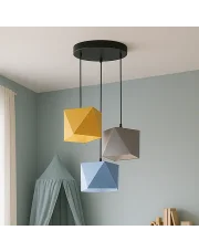 Kolorowa lampa wisząca do kuchni MAJORKA z kloszami o ciekawym designie