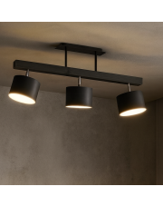 Klasyczna lampa sufitowa z drewna sosnowego HOLLYWOOD z regulowanymi brązowymi kloszami