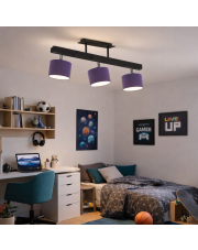 Nowoczesna 3-punktowa lampa sufitowa z regulacją HOLLYWOOD drewniana LED