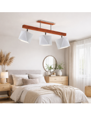 Drewniana lampa sufitowa MIRAMAR w stylu skandynawskim