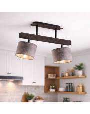 Designerski 3 punktowy plafon drewniany do kuchni EPIR regulowana lampa sufitowa z drewna