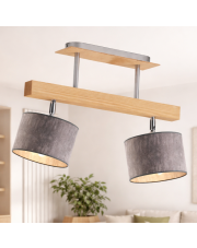 Designerski plafon drewniany do kuchni EPIR regulowana lampa sufitowa z drewna