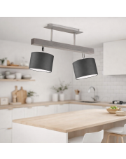 Skandynawski drewniany plafon do kuchni EPIR z możliwością regulacji kloszy