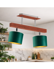 Drewniana lampa sufitowa regulowana do kuchni EPIR GOLD 2-punktowa regulowana