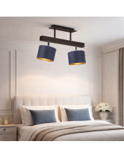 Polska lampa sufitowa z drewna EPIR GOLD 2-punktowy plafon z drewna regulowany