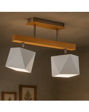 Lampa sufitowa z ruchomymi źródłami światła ASTIR na drewnianej listwie