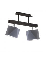 Drewniana lampa przysufitowa z 2 źródłami światła ASTIR regulowana