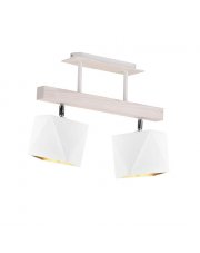 Drewniana lampa sufitowa do salonu ASTIR GOLD z regulowanymi kloszami
