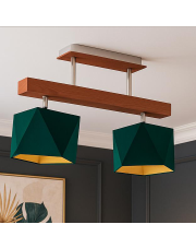 Podłużna lampa sufitowa ASTIR GOLD w stylu glamour