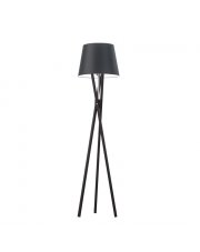  Lampa podłogowa do sypialni ANDORA z czarnego drewna 