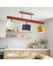 Kolorowa lampa przysufitowa z drewna HOLLYWOOD regulowana LED
