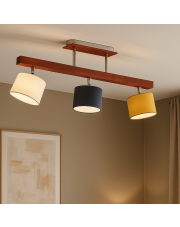Kolorowa lampa przysufitowa z drewna HOLLYWOOD regulowana LED