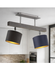 Nowoczesna lampa sufitowa 2 punktowa EPIR GOLD lampa sufitowa na belce do salonu