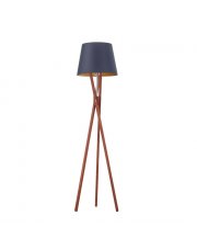 Lampa stojąca drewniana z abażurem ANDORA GOLD