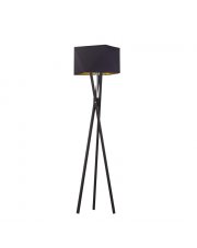 Nowoczesna lampa stojąca do salonu z włącznikiem nożnym TULUZA GOLD