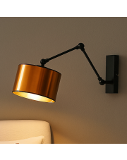 Nowoczesny kinkiet z regulacją do czytania nad łóżkiem TULON MIRROR