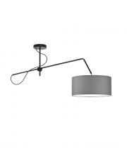 Szara lampa sufitowa na wysięgniku ruchomym RIO lampa sufitowa z regulowanym ramieniem