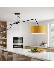 Musztardowa lampa sufitowa na wysięgniku RIO lampa sufitowa z ruchomym ramieniem nad stół