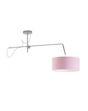 Ruchoma lampa wisząca dla dzieci RIO z regulowanym abażurem w kolorze różowym