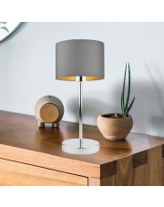 Lampa stołowa nocna skandynawska szara NICEA GOLD
