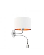 Kinkiet ledowy do salonu CAPRI GOLD z dodatkowym panelem LED