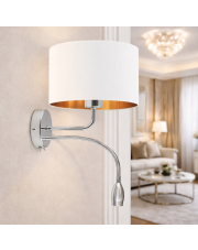 Kinkiet ledowy do salonu CAPRI GOLD z dodatkowym panelem LED