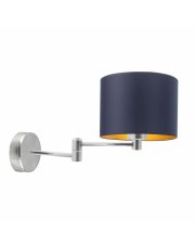 Wysuwana lampa ścienna BRAGE GOLD w kolorze granatowym
