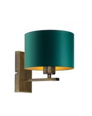 Lampa ścienna z abażurem na złotym stelażu ELVORA GOLD