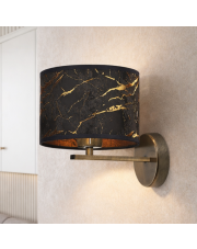 Czarno złoty kinkiet ścienny w stylu glamour MEDELIN MARMUR
