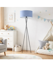 Czarno-niebieska lampa stojąca do pokoju dziecięcego na trójnogu PARYŻ 