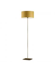 Musztardowa lampa stojąca do sypialni SOFIA na złotej nóżce